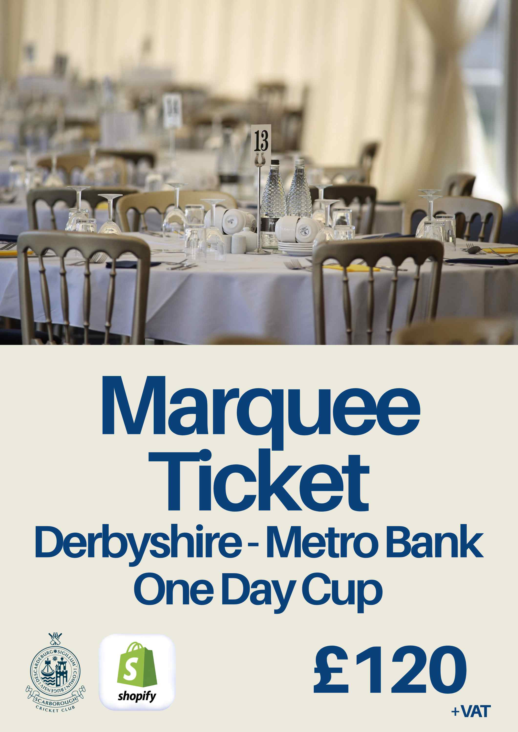 Marquee Ticket - Derbyshire Metro Bank One Day Cup