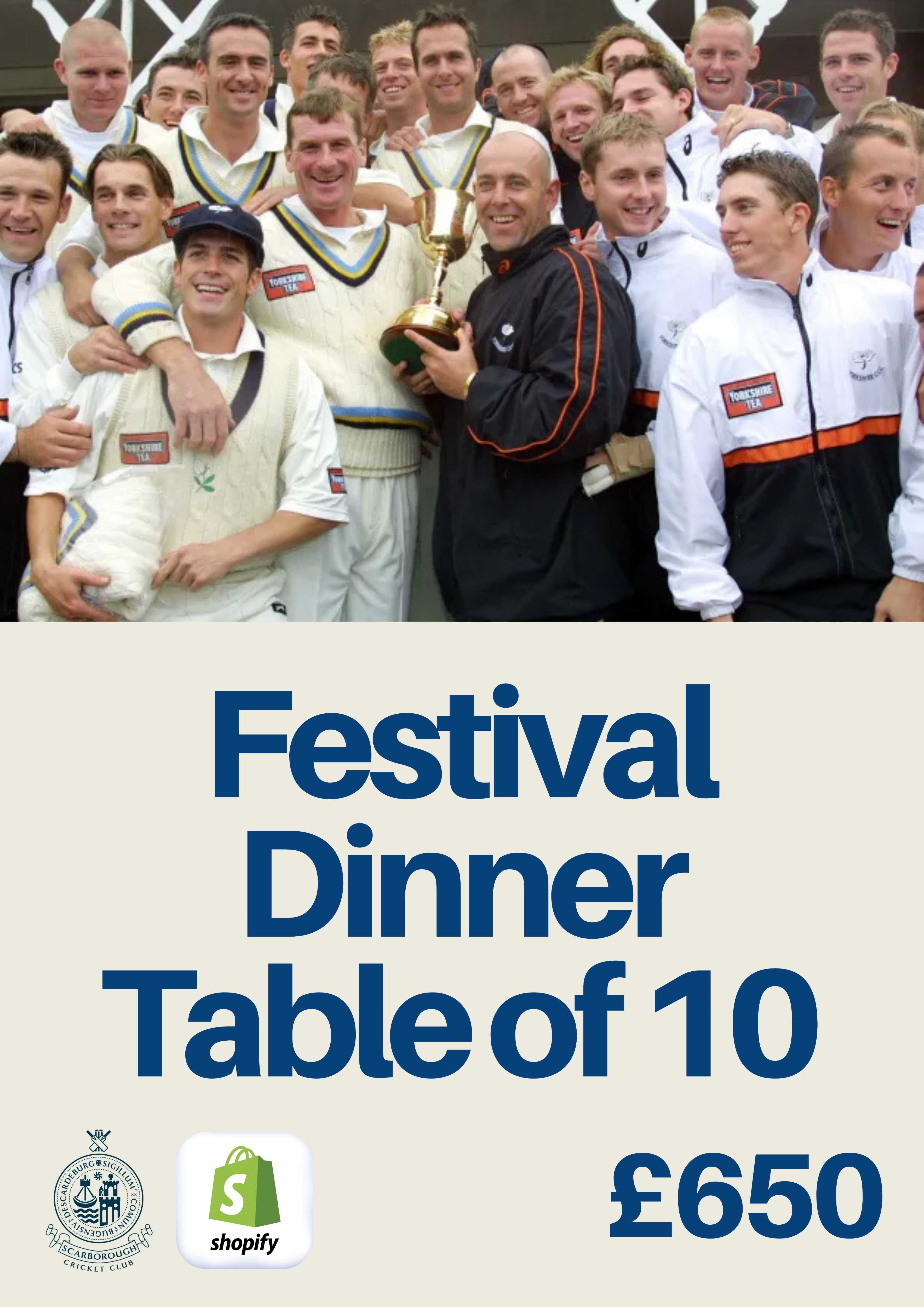 Festival Dinner - Table of 10