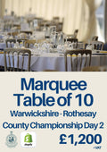 Marquee - Table of 10 - Warwickshire Day 2