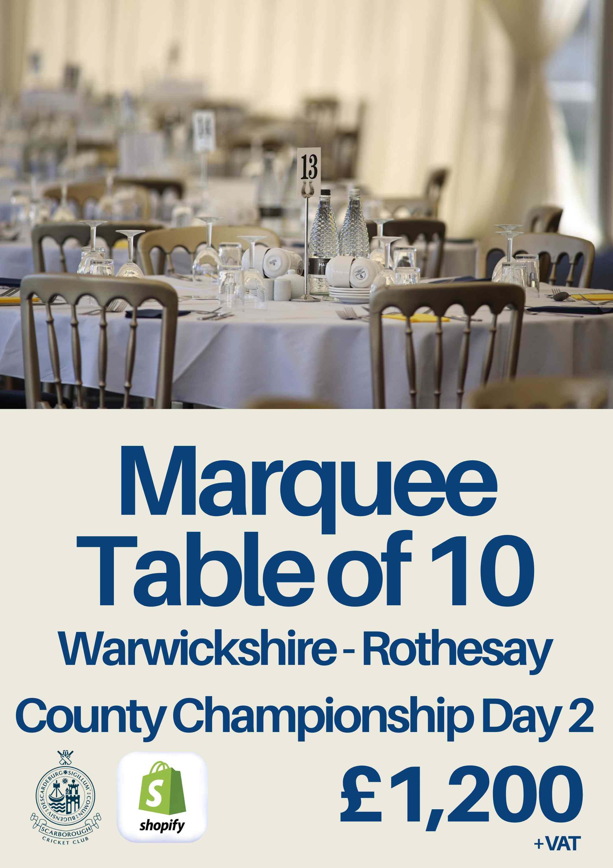 Marquee - Table of 10 - Warwickshire Day 2