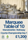 Marquee - Table of 10 - Warwickshire Day 1